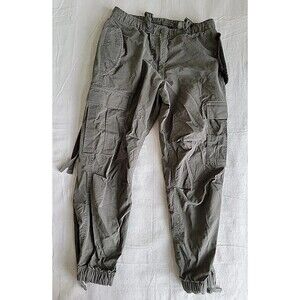 Super Dry Mens Pants 27x25.5 Green Drawstring Outdoors Cargo